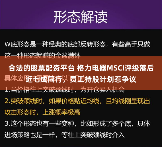 合法的股票配资平台 格力电器MSCI评级落后近七成同行，员工持股计划惹争议